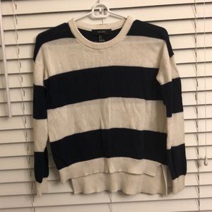 LAST CHANCE White and Navy striped sweater